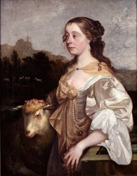 Une dame en tant que bergère