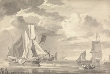 Divers navires au large de la côte