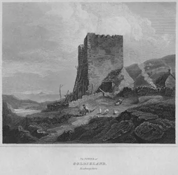 La tour de Goldieland, Roxburghshire, 1814