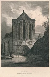 Façade ouest du prieuré de Lanercost, Cumberland, 1814