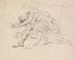 Un homme à genoux