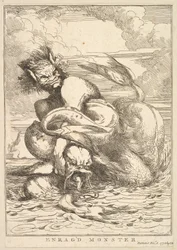 Monstre enragé de Quinze eaux-fortes dédiées à Sir Joshua Reynolds, 8 décembre 1778