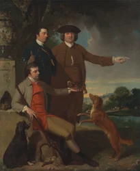 Autoportrait avec son père et son frère