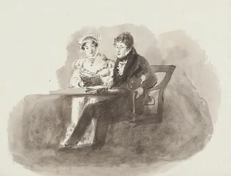Homme et femme lisant