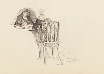 Homme et femme assis à une table, 1805