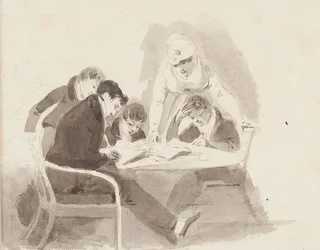 Deux garçons faisant leurs devoirs, 1811