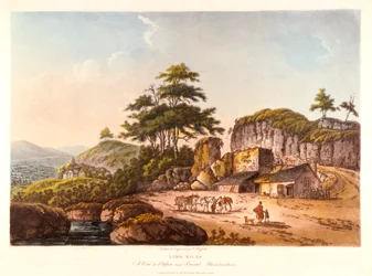 Fours à chaux. Une vue à Clifton près de Bristol, Gloucestershire, 1798
