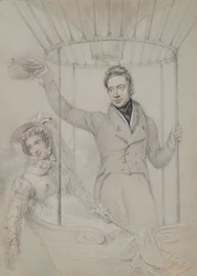 George Graham et sa femme, Margaret, faisant une ascension en ballon, Londres, 1823