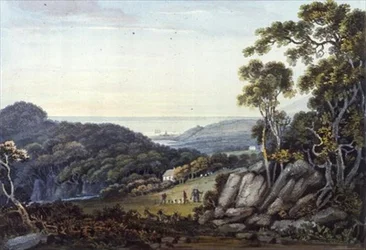 Vue de Dargle à Bray, Glen of the Downs, Co. Wicklow, c.1822