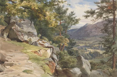 Vue depuis Craig-y-Barns, Dunkeld, regardant vers le sud