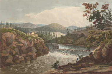 Petites chutes à Luzerne No. 1 du Portfolio de la rivière Hudson, 1822-23