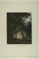 Vue au Clair de Lune, Près de Fayetteville, planche trois du deuxième numéro de Vues Pittoresques du Paysage Américain
