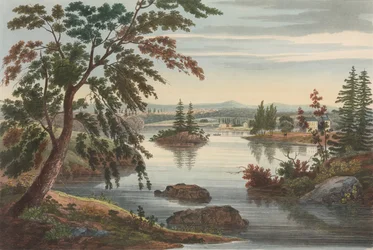 Vue près de Fort Miller No. 10, plus tard changé en No. 9 du Portfolio de la rivière Hudson