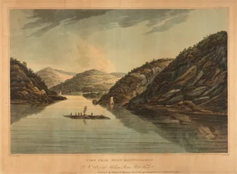 Vue près de Fort Montgomery (no. 18, portfolio de la rivière Hudson)