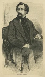 Charles Dickens, gravé par Bobbett-Hooper, de Harpers New Monthly Magazine, vers 1864