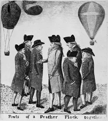 Les oiseaux de même plumage volent ensemble, 1785