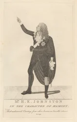 M. H. E. Johnston dans le rôle de Hamlet