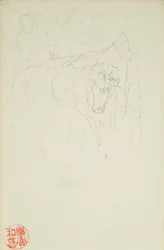Achille et Xanthus, des folios La Farge #849 et #860, un des 42 dessins