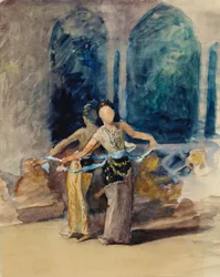 Danseuses de village à Garoet dans la régence de Preanger, Java