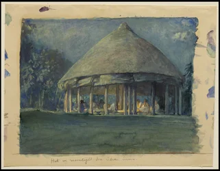 Hutte au clair de lune, Iva, Savaii, octobre 1890, 1890