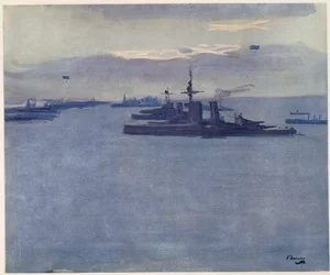 Le Firth of Forth, vent, 1917, tiré de Artistes britanniques au front, Suite du front occidental, 1918