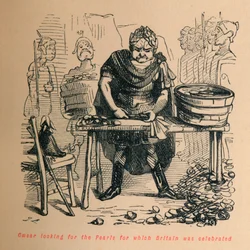 César cherchant les perles pour lesquelles la Grande-Bretagne était célèbre, vers 1860