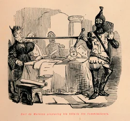 Comte de Warenne produisant son titre aux commissaires, vers 1860, vers 1860