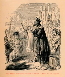 Le roi Édouard présentant son fils comme prince de Galles à ses sujets, vers 1860