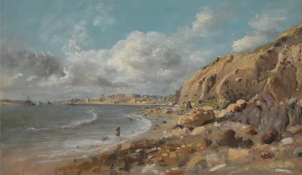 Scène côtière à Cullercoats près de Whitley Bay