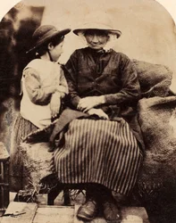 Serviteurs à Rhagatt, Corwen, Pays de Galles du Nord, vers 1860