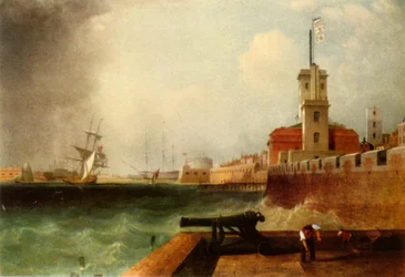 Marée haute sous la Batterie, port de Portsmouth, 1846, 1942
