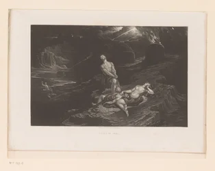 Adam et Ève pleurant Abel et Dieu maudissant Caïn (La Mort d