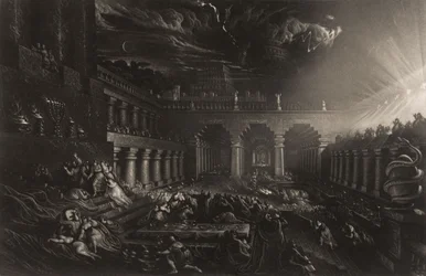 Le festin de Belshazzar, tiré des Illustrations de la Bible
