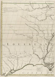 Carte des dominions britanniques et français en Amérique, 1756