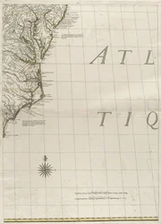 Carte des dominions britanniques et français en Amérique, 1756