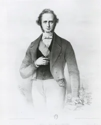 Portrait de Henry John Temple (1784-1865) Lord Palmerston, gravé par Collette