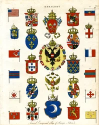 Enseignes héraldiques et drapeaux de nations étrangères
