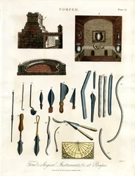 Instruments chirurgicaux et artefacts de Pompéi
