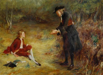 John Pettie - Un sermon au bord de la route