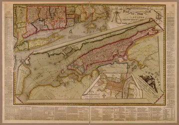 La ville de New York telle que tracée par les commissaires avec les environs