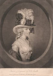 Jeune femme au chapeau à plumes