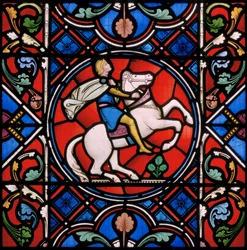 Upton Magna, St Lucy, Clayton & Bell, John Richard Clayton, Cavalier romain