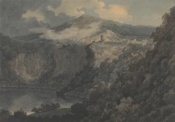 Le lac et la ville de Nemi