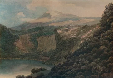 Le lac et la ville de Nemi, 1778