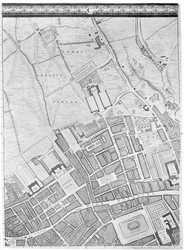 Carte de Bloomsbury et Holborn, Londres, 1746