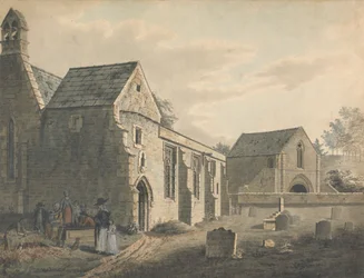 Église, cimetière et figures (Le cimetière)