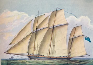 Lugger armé toutes voiles dehors, 1825