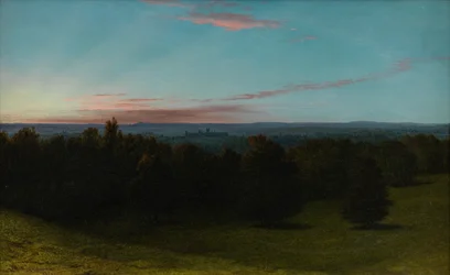 Près de Llangollen, Nord du Pays de Galles (huile sur carton)