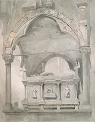 Étude pour le tombeau de Mastino II della Scala à Vérone, 1852