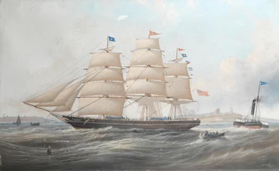 Le navire Utinia au large de Tynemouth